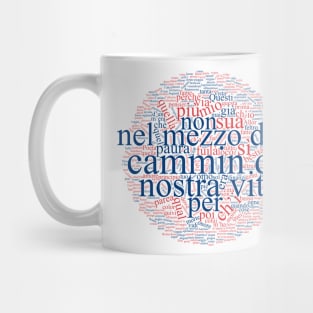 La Divina Commedia Word Cloud Mug